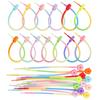 2-10Pcs Silicone Plum Blossom Gradient Keychain