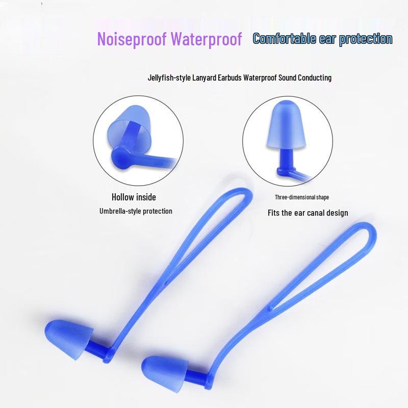 Waterproof Silicone Anti-Loss Earplug Lanyard