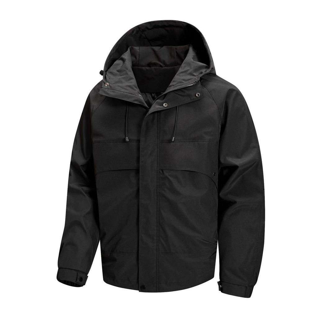 Herren Casual Kapuzen-Outdoorjacke - Herbst-/Wintermantel