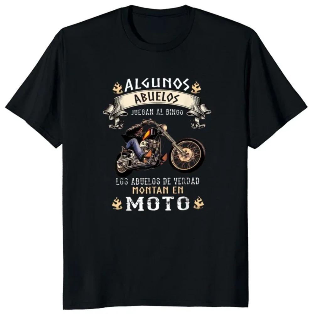 Some Grandpas Play Bingo Real Grandpas Ride T Shirt Funny Father's Day Men's Novelty Tee Papa Gift for Motorcycle Fans Tops