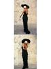 European-American Backless Spaghetti Strap Wave Slim-Fit Slit Maxi Dress