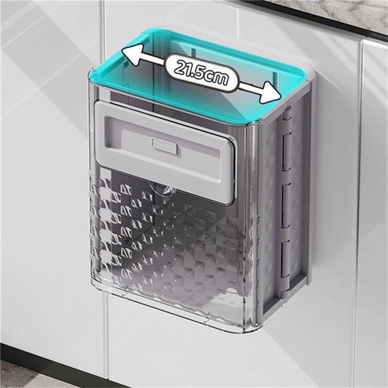 SXR-Kitchen Wall-Mounted Trash Can Foldable Hanging Household High-Value Trash Can Cabinet Hanging Trash Can, Easy To Use Gray серый