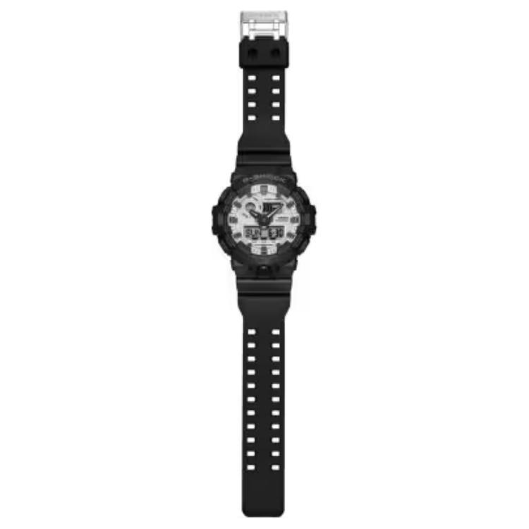 Casio GA-700 Series 200M Waterproof Quartz Movement Resin Strap Watch Unisex watches White GA-700WD-1A