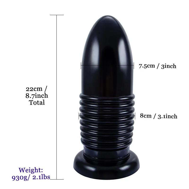 New Transparent Thick Anal Plug Adult Erotic Masturbation Massager  Expander for Unisex PVC Dildo Fisting Strap on Cock