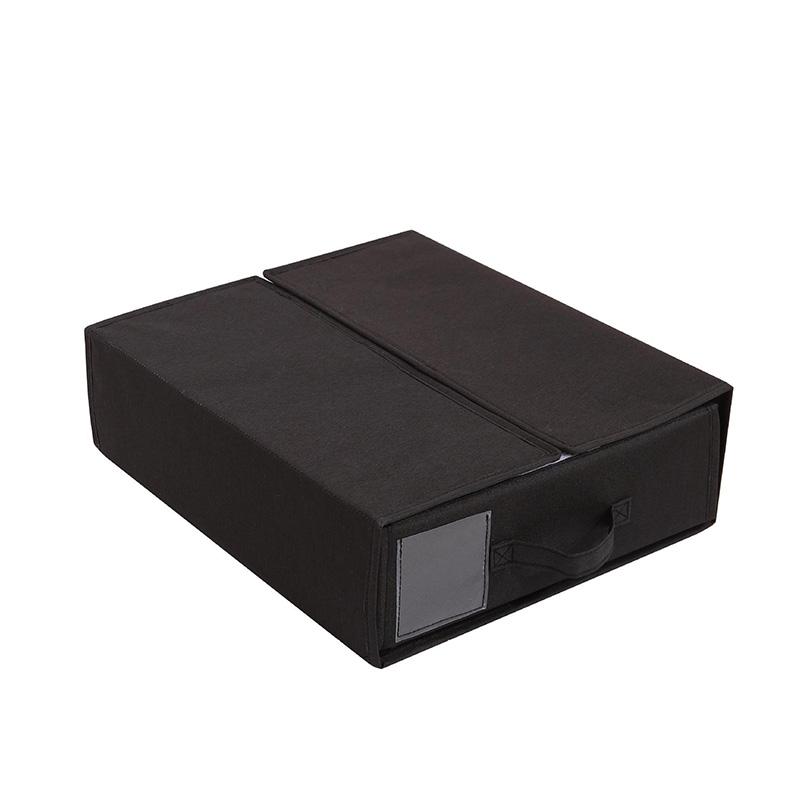 Sheet Set Storage Box Organizer Fabric Folding Window Zipper Blanket Organizer Wardrobe Bed Clothes Storage Box Organizer