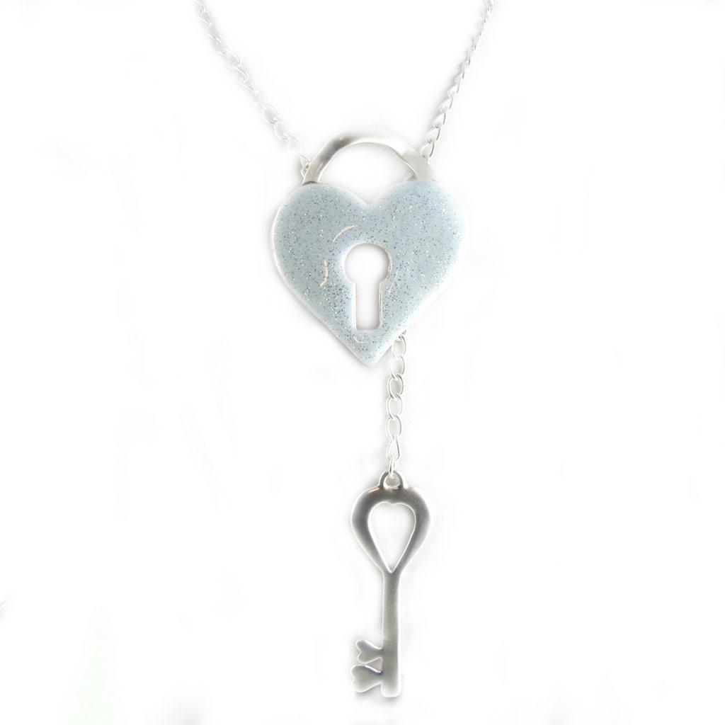 Dolce Vita [L2603] - Silver White 'Love' Designer Necklace