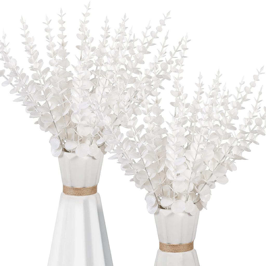 10Pcs Artificial Eucalyptus Leaves Flowers Bouquet Decoration Party Wedding Floral Arrangement Home Decor Greenery Fake Plant