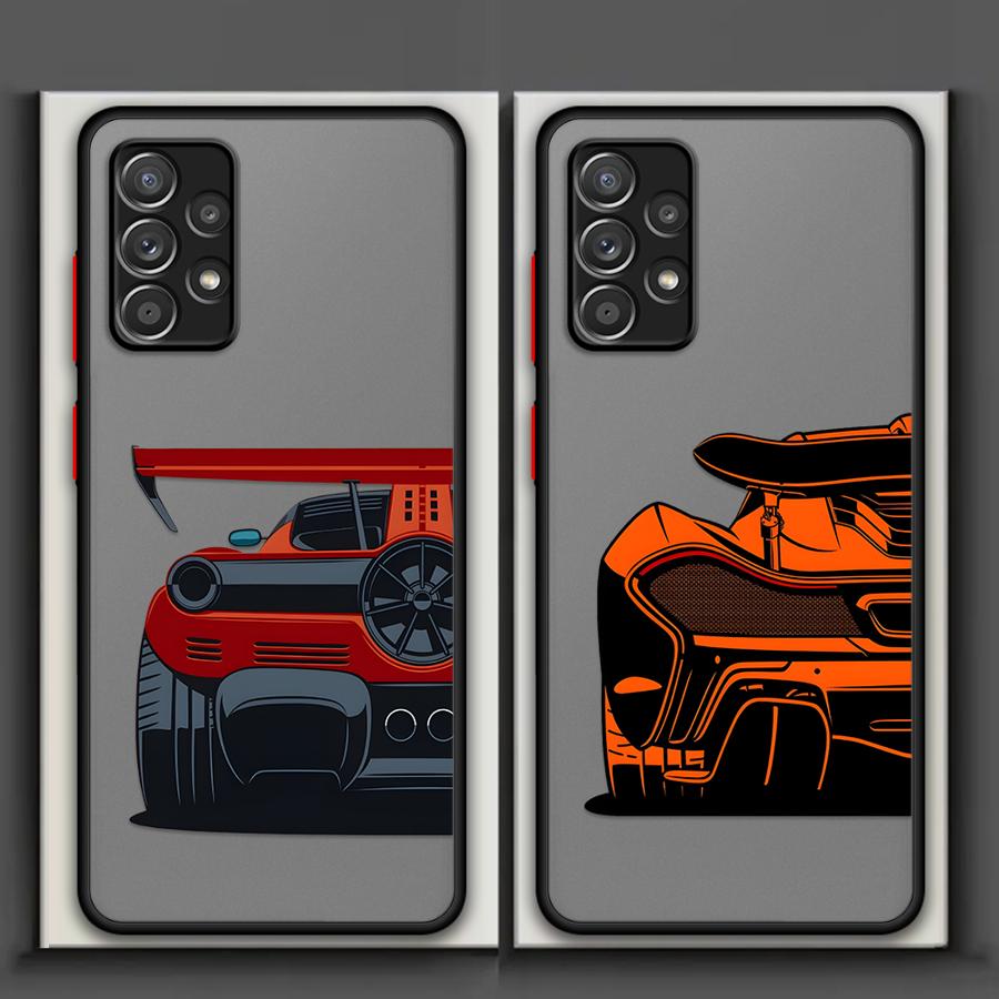 Cartoon Cool Car Case for Samsung Galaxy A35 A34 A36 A54 A16 A15 A17 A52 A14 A23 A53 A73 A33 A56 A55 A52S A72 Phone Cover