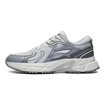 Li Ning Shiguang Fabric Synthetic Leather Reflective Retro Non-Slip Wear-Resistant Breathable Low-Top Running Shoes Men Sneakers ARXT007-4