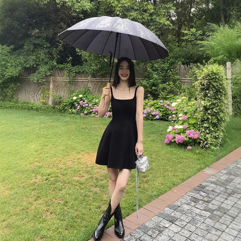 French High-end Small Man, Black Thin Suspender Dress, Summer Women's Clothing, Summer New Models