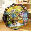 Yellow Mouse Stained Glass Umbrella 8-Frame for Travel, Camping, Casual Lightweight Portable Umbrella, Essential for Every Family Holidays Gift