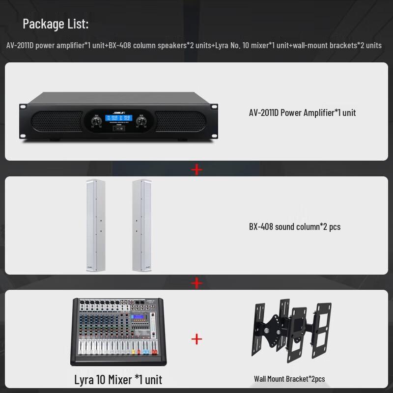 SHILE AV2011D & BX408 Professional Conference Audio System
