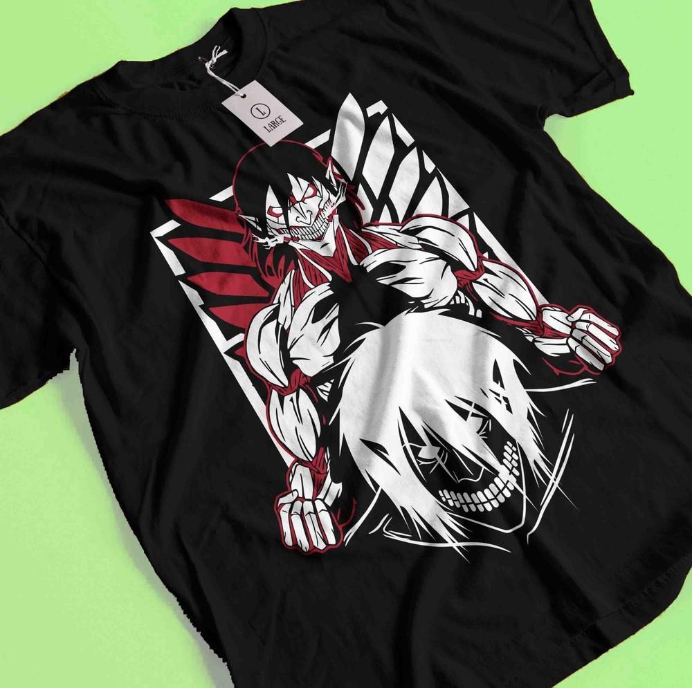 Attack On Titan Shirt Eren Mikasa Tshirt Levi T-Shirt AOT Erwin Hange Armin Tee