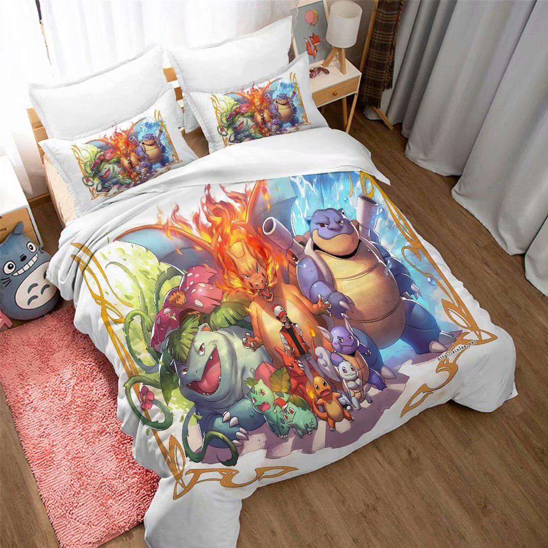 Bed Linen Pokemon Bedding Queen Set Duvet Covers Pokemon Bed Set