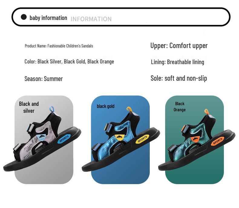 2026 Boys' Trendy Summer Sandals: Stylish Beach & Sport Shoes for Students