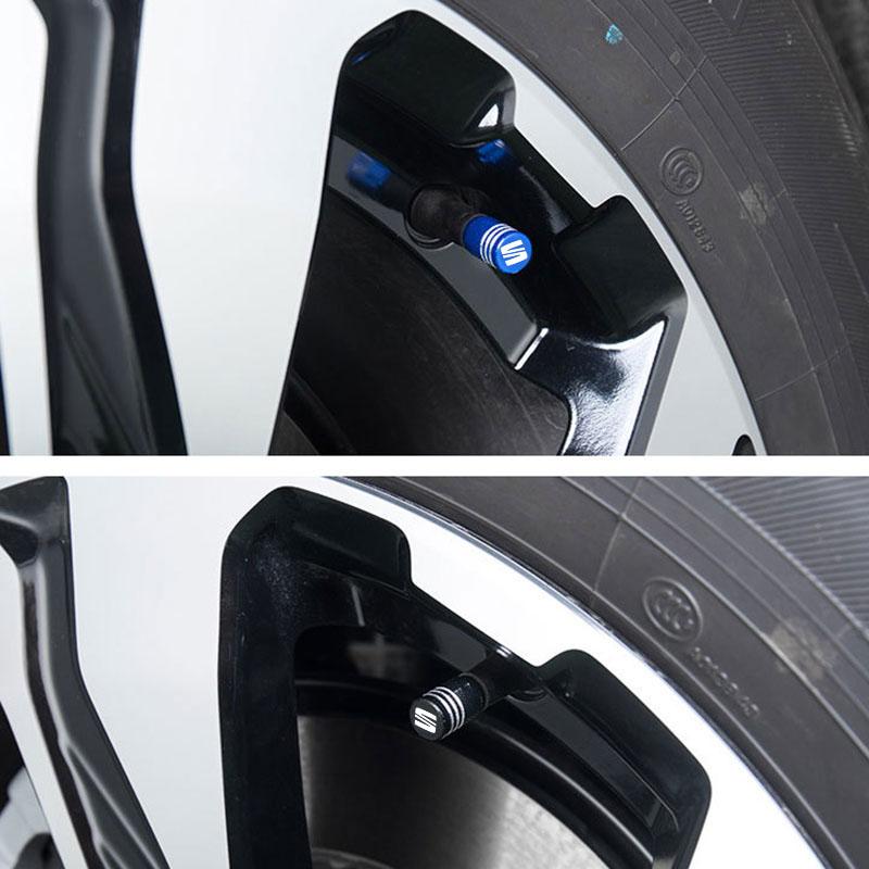Qbmjg3 Car Wheel Tire Valve Caps Tyre Stem Covers Airdust Waterproof For Seat Leon 5f Ibiza 6l 6j Leon 1p Cushion Altea Xl Leon Mk