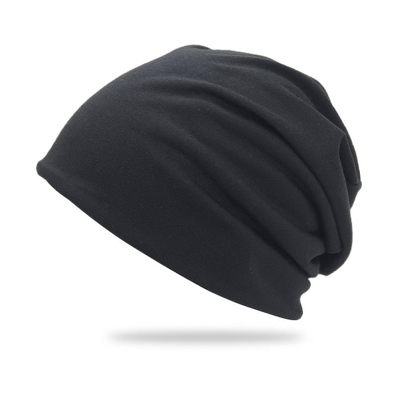 Cross-border Solid Color Slouchy Beanie - Double-Layer Postpartum Hat for Cold Weather