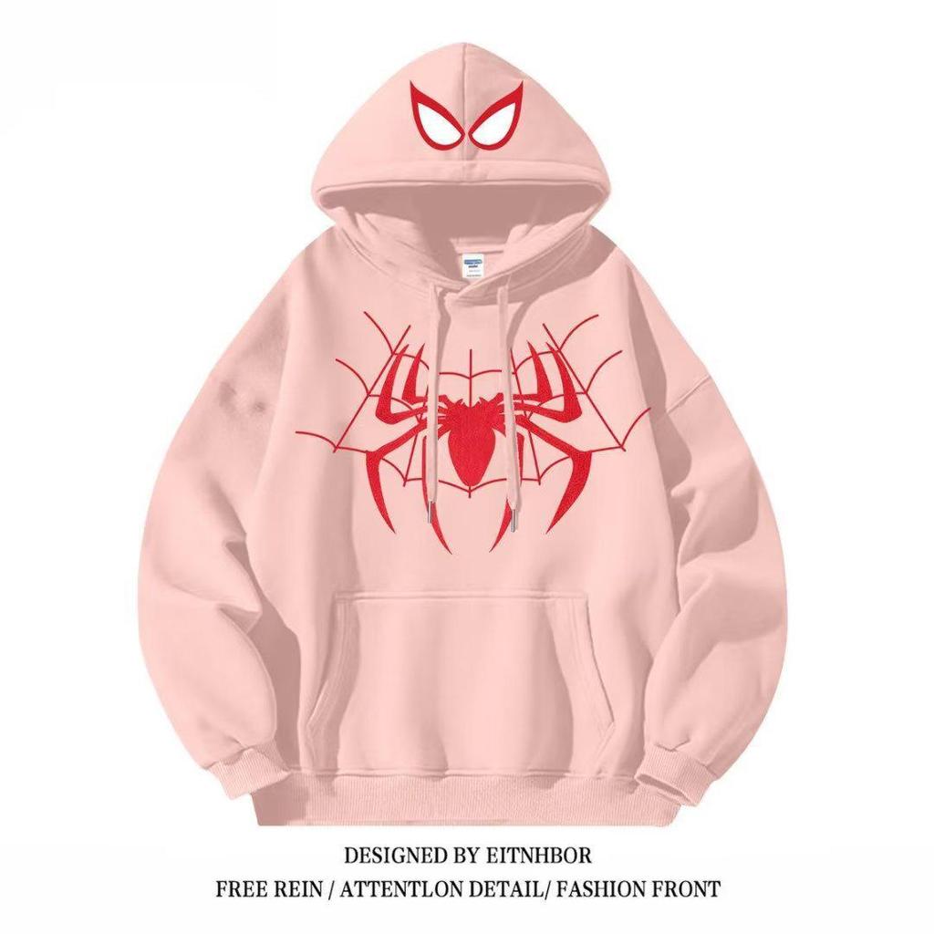 Unisex New Retro Hip Hop Spider Hoodie - Winter Loose-Fit Trendy Jacket