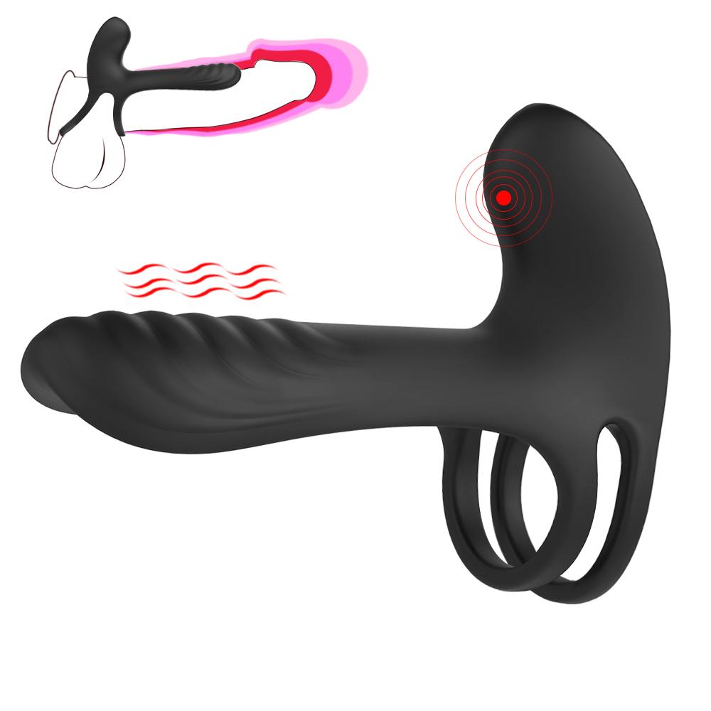 Elastic Delay Ring, Vibrating Cock Stretchy Intense Clit Stimulation, Couple Sexy Toy, Premature Ejaculation Lock Vibrator