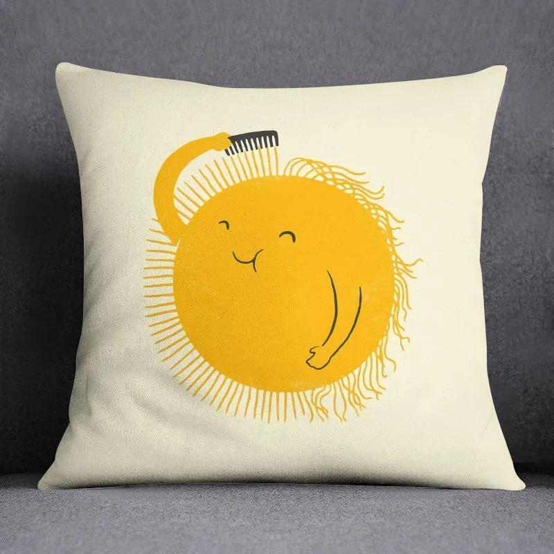 Planet astronaut cartoon pillowcase home fabric sofa cushion living room bed, car square pillow cover