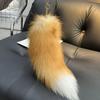 Huge Fluffy Faux Fur Fox Tail Keychain Therian Tail Fox Tail Keychain Fur Pendant Key Chain Keychain Pendant Gift for Women Girl
