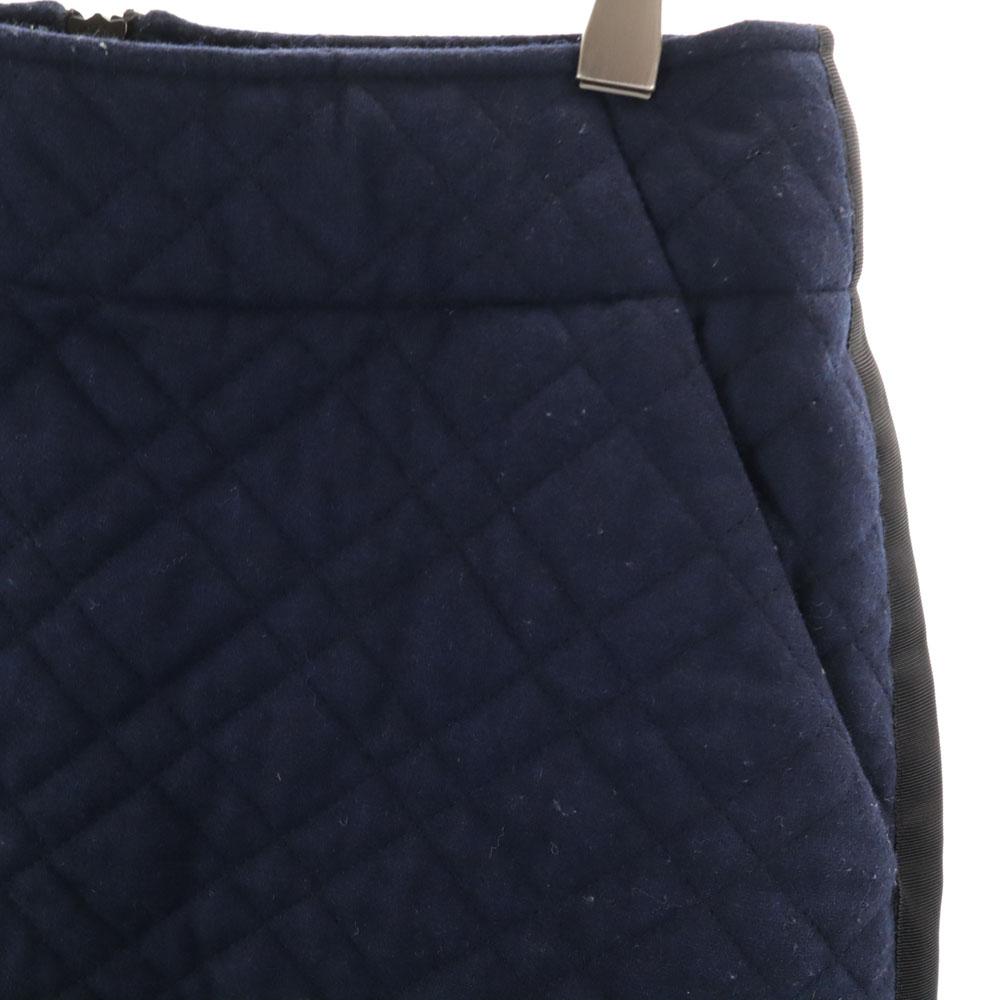 Sacai Luck Quilting Minirock 2 Marineblau Füllung aus Baumwolle Damen Gebraucht