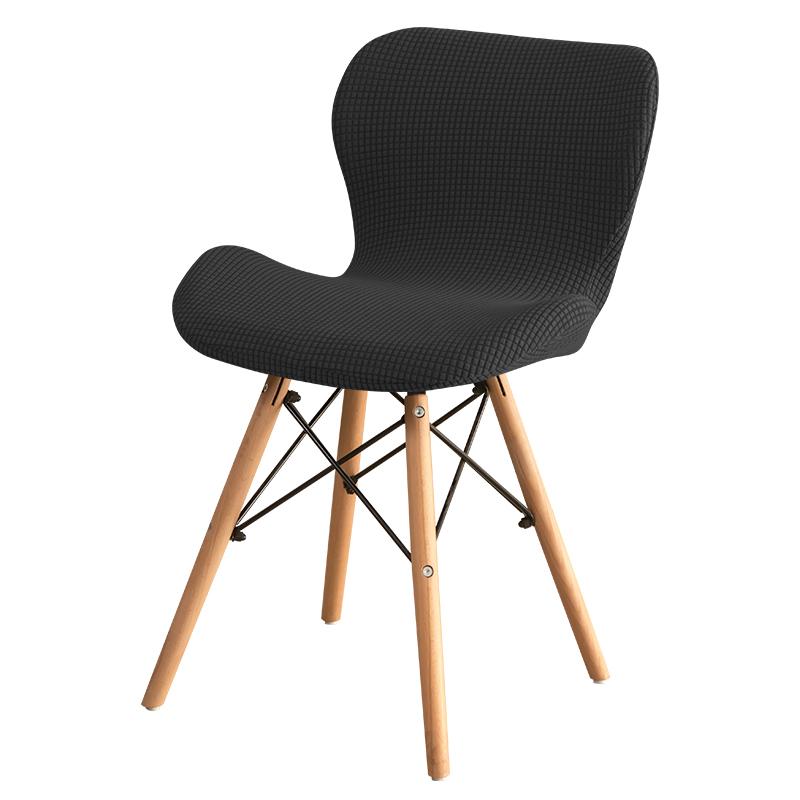 2 Stück Gebogene Schmetterlingsstuhlbezüge Polarfleece Elastische Esszimmerstuhl Überwürfe Stretch Barhocker Sitzbezüge für Wohnzimmer
