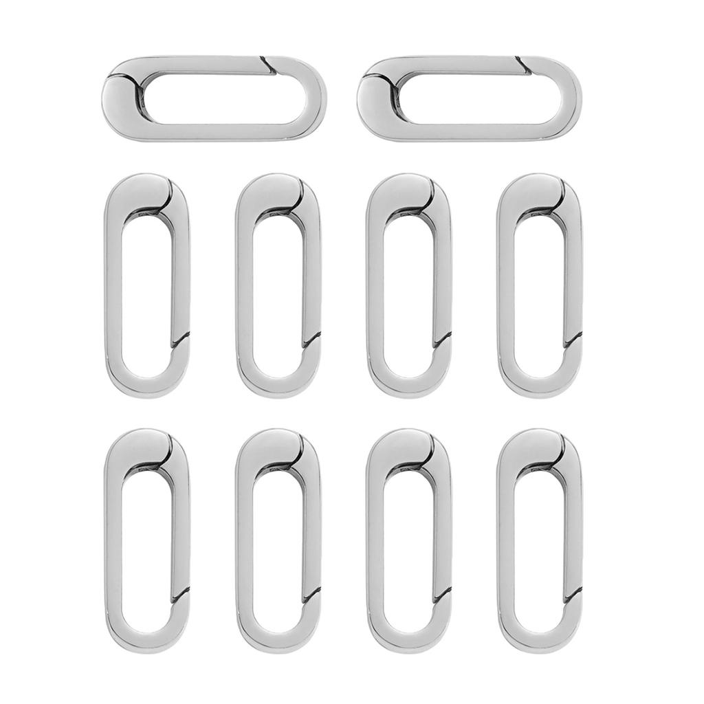 Sterlings Necklace Shortener Clasp Bracelet Extension Silver Clasp with Sturdy Stainless Steel for Jewelry Making