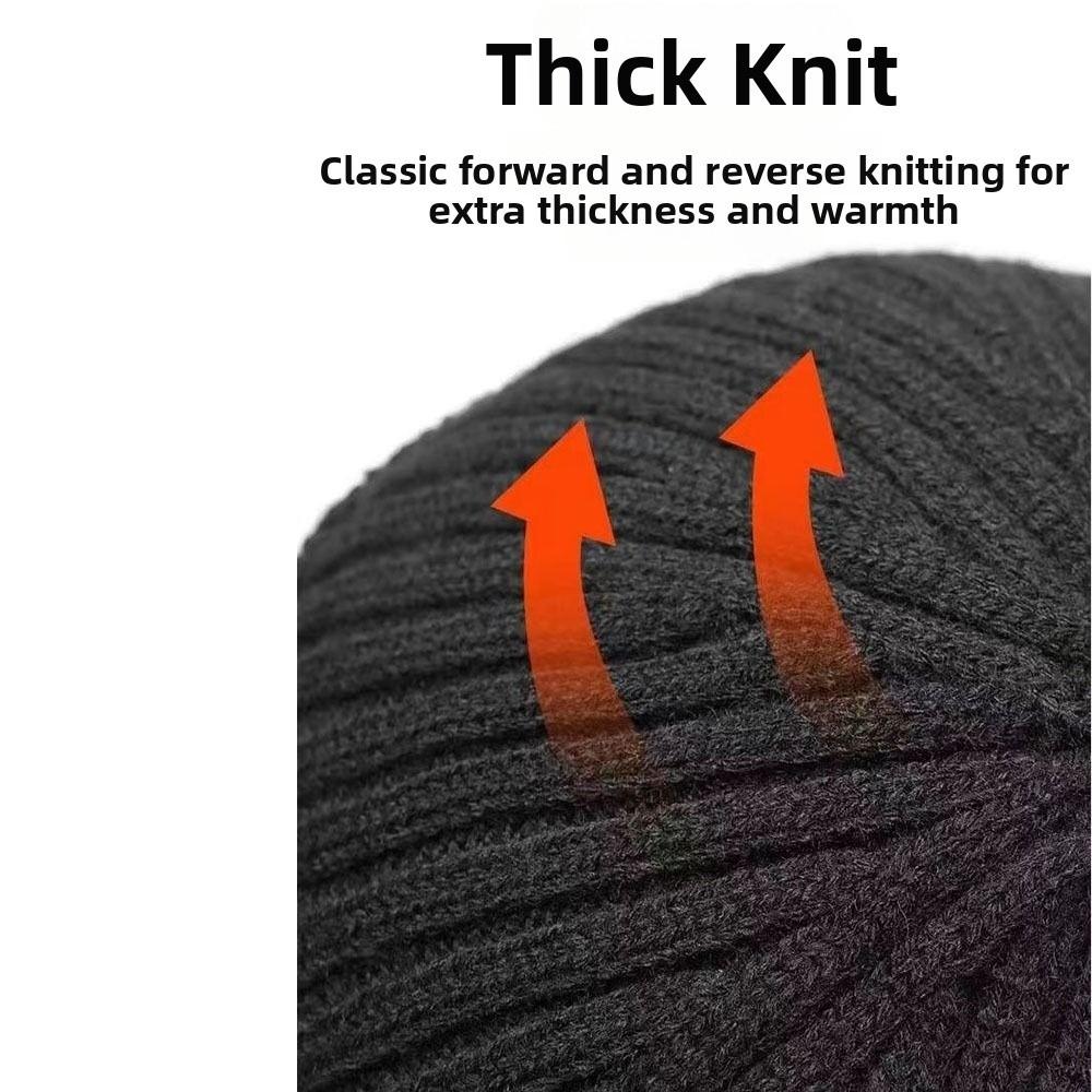 Windproof Ear Protector Cap Warm Knitted Peaked Hat Newsboy Hats Baseball Knitted Cap Winter