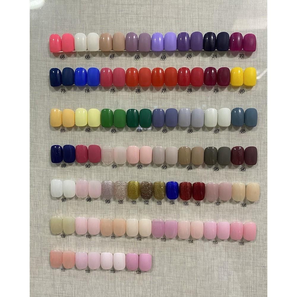 HANDMADE Short Syle Minimalist Pure Color Artificial Nail Solid Color (97#-120#) Short Press On Nails Fake Nail Set with Glue Reusable Nails