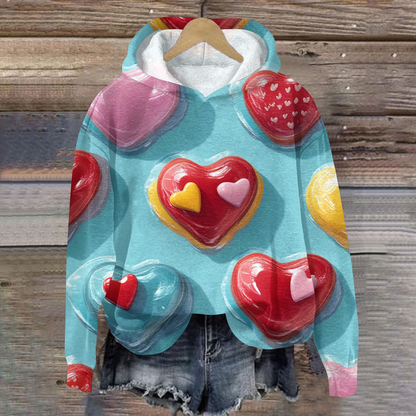 

Женская плюшевая теплая повседневная куртка с принтом ко Дню святого Валентина, зимняя куртка L