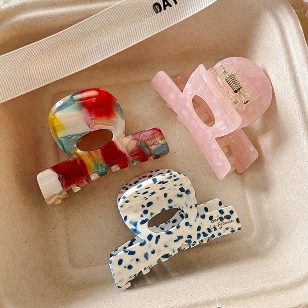 Acetate Colorful Shark Clip Small Hairpin New Ponytail Holder Women