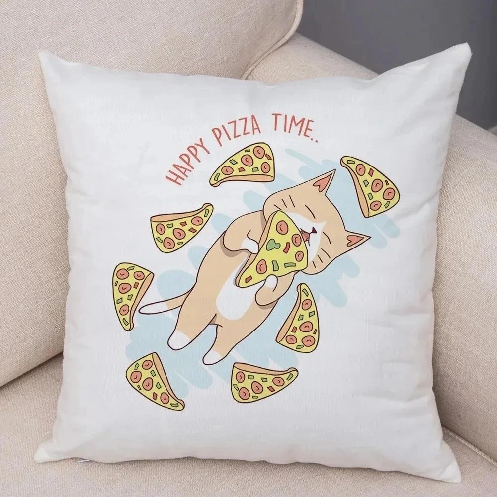 Funny Pet Cat Decorative Pillowcase Living Room Office Home Pillowcase Car Ornaments