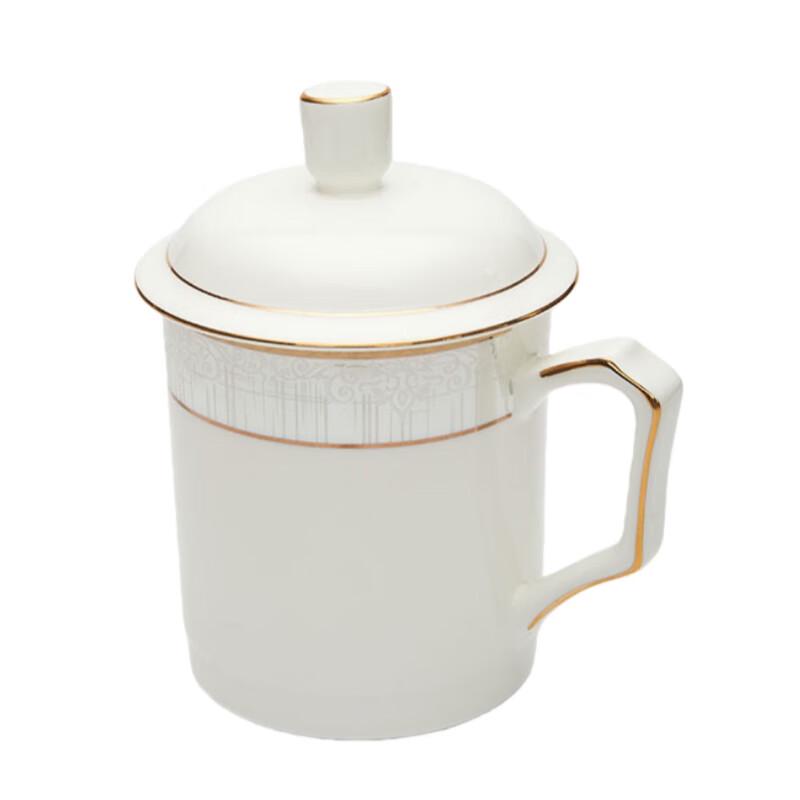 Qianxing Gold-Painted Ceramic Conference Mug