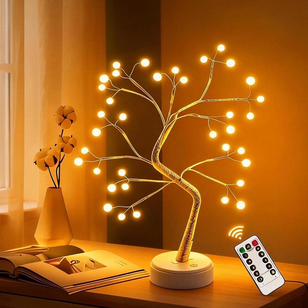Tabletop Bonsai Tree with LED Light – Decorative Night Light