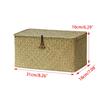 Multi-size Seagrass Storage Basket with Lid Woven Rectangular Shelf Basket Bins Desktop Organizer Chirstmas Gift Basket