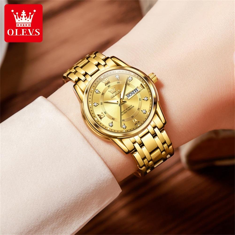 OLEVS 5513  Fashion Classics Waterproof  Luminous Watch Stainless Steel Quartz Watches Luxury Watch  Ladies Women