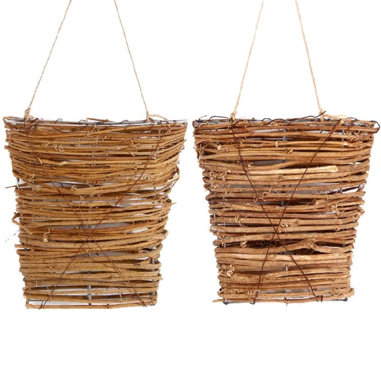 Flower Arrangement Small Flower Basket Rattan Basket Pendant Interior Decoration Handmade Flower Basket Pendant