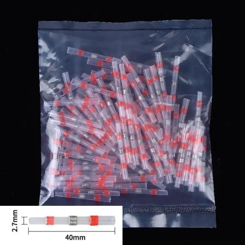 New 100Pcs Waterproof Heat Shrink Tube With Solder Insulation Wire Terminal Connector Heat Shrink Welding Ring Terminal