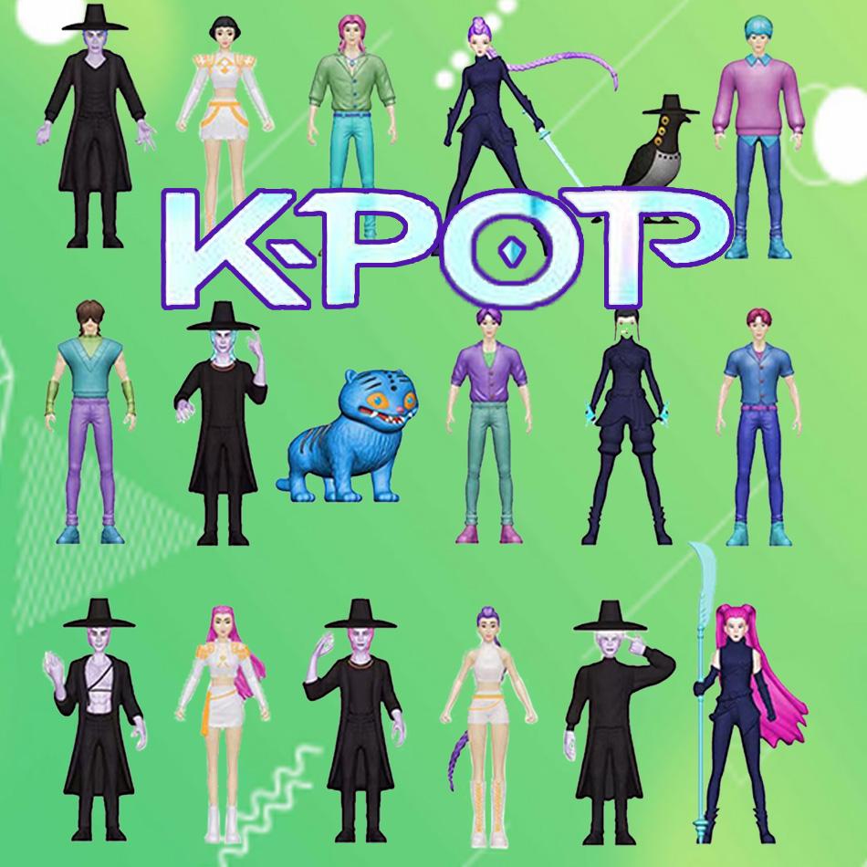 Anime KPop Demon Hunters Figure - Rumi Mira Zoey Tiger Figurine Toy for Kids Desk Decor Statues Ornament Collectible
