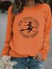 Women's Autumn/Winter Witch Broom Pullover Hoodie with Long Sleeves