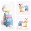Fashion Warm Dog Overalls Soft Comfortable Dog Harness Clothing Macaron Color Four Legged Puppy Sweatshirt Autumn Winter