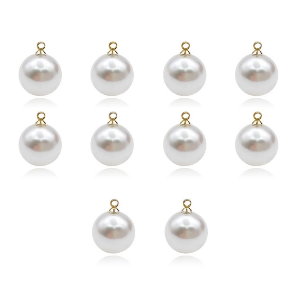 10PCS Handmade Imitation Pearl Clothes Decor DIY Dangle Earrings Pendant  Zipper