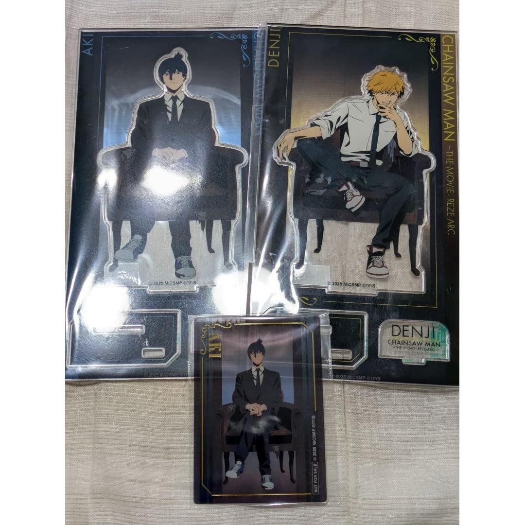 Used Chainsaw Man Acrylic Stand Sky Tree Aki Hayakawa Denji Bonus Card