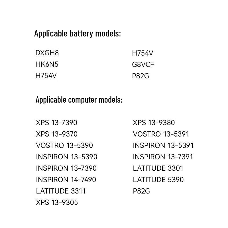 Llano Replacement Laptop Battery for Dell XPS 13 & Vostro 5390/5391 (DXGH8)