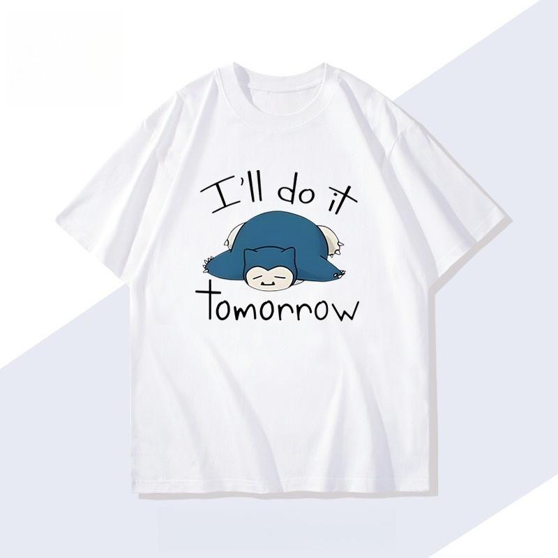 Pokemon Handheld game Puffy print Tshirt Summer New Style suitable for both men and women Japanese Harajuku trend