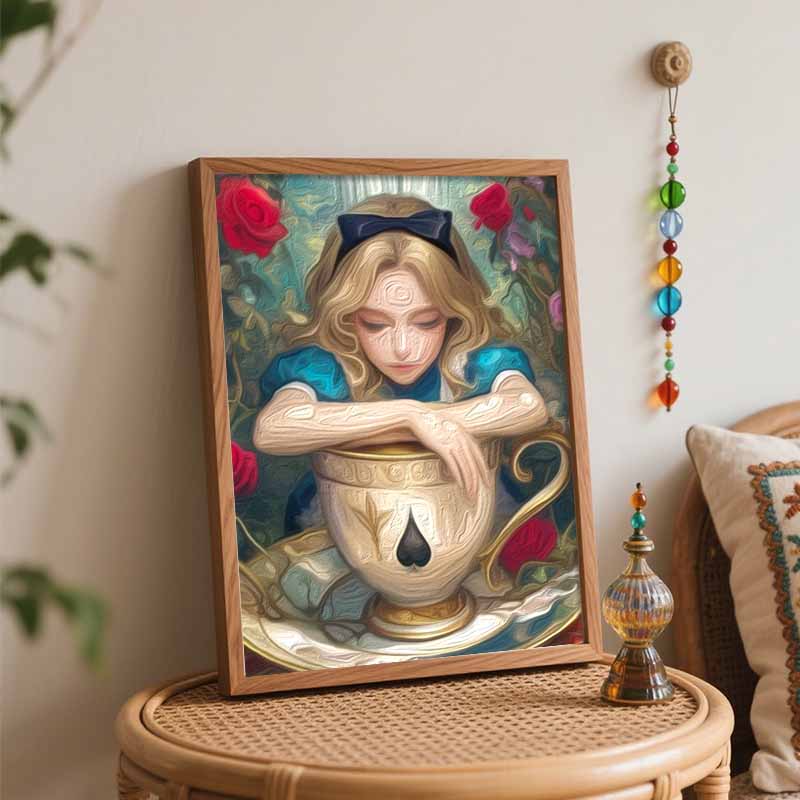 Disney Alice In Wonderland Digital Oil Painting Art Kit DIY Handmade Home Decoration Gift