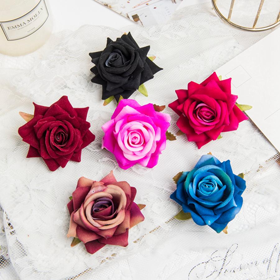 40/80pcs Artificial flower Silk Rose Wedding Decor Valentine Wreath Home Room Outdoor Garden arch diy Gifts Candy Box Accessorie