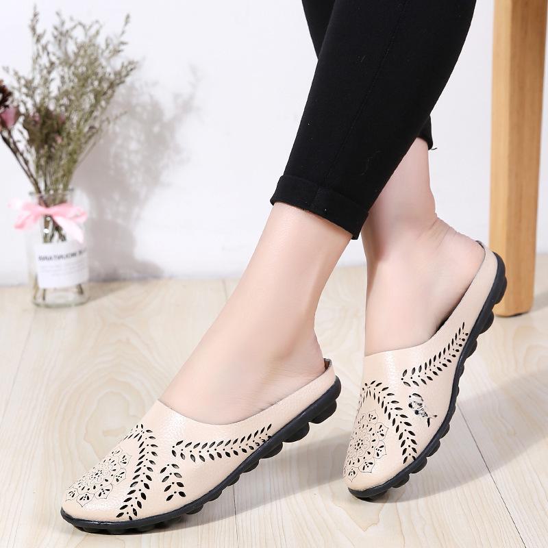 Women's Hollow Toe Low-Top Flat Slippers - Sizes 35 To 46, Spring & Autumn Collection