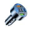 Multi Port USB Car Chargers With LED Screen Displays Voltage Fast Charging For Phones And Electronics Power Adapter